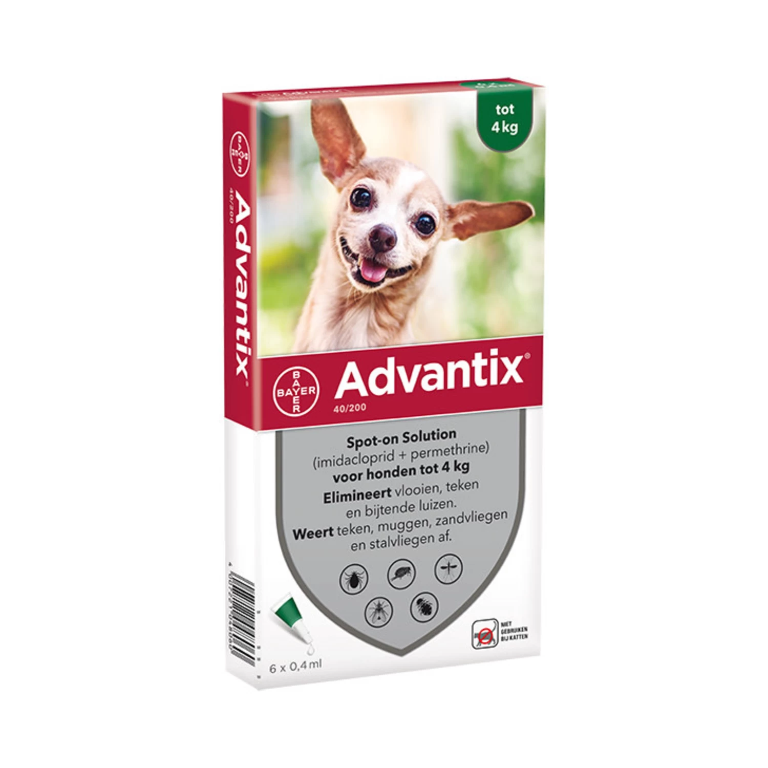 Advantix Advantix Hond 40 - Tot 4 Kilo 6 Pip 1 Advantix Advantix Hond 40 - Tot 4 Kilo 6 Pip