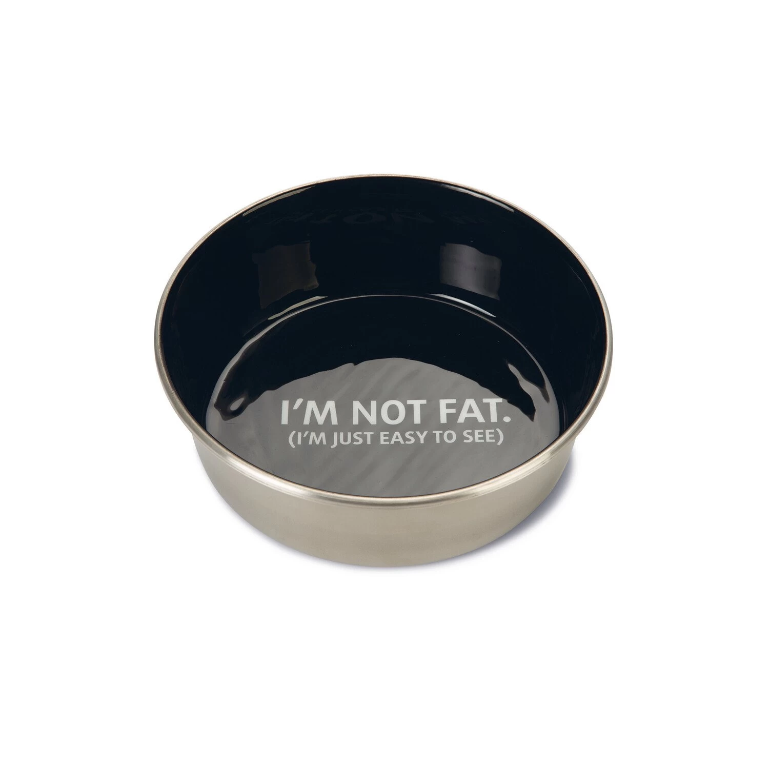 Beeztees Beeztees RVS Voerbak Not Fat - Zwart 2 Beeztees Beeztees RVS Voerbak Not Fat - Zwart - Afbeelding 2