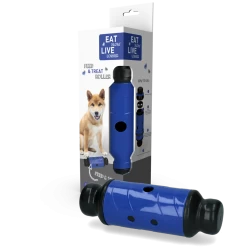 Eat Slow Live Longer Feed And Treat Roller - Blauw - L - 23 X ø 8 Cm -Hondenspullen Series Winkel eat slow live longer feed and treat roller blauw l 4