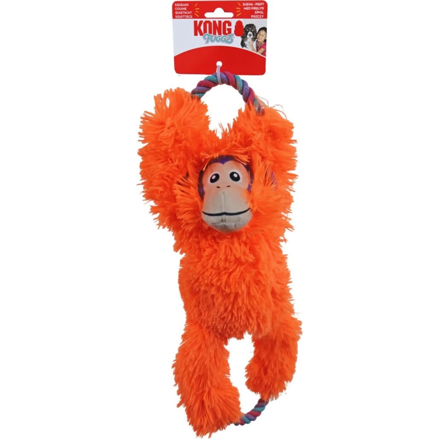 Kong Kong Tuggz Monkey XL - Oranje - 54,5x22x10,5 Cm 1 Kong Kong Tuggz Monkey XL - Oranje - 54,5x22x10,5 Cm