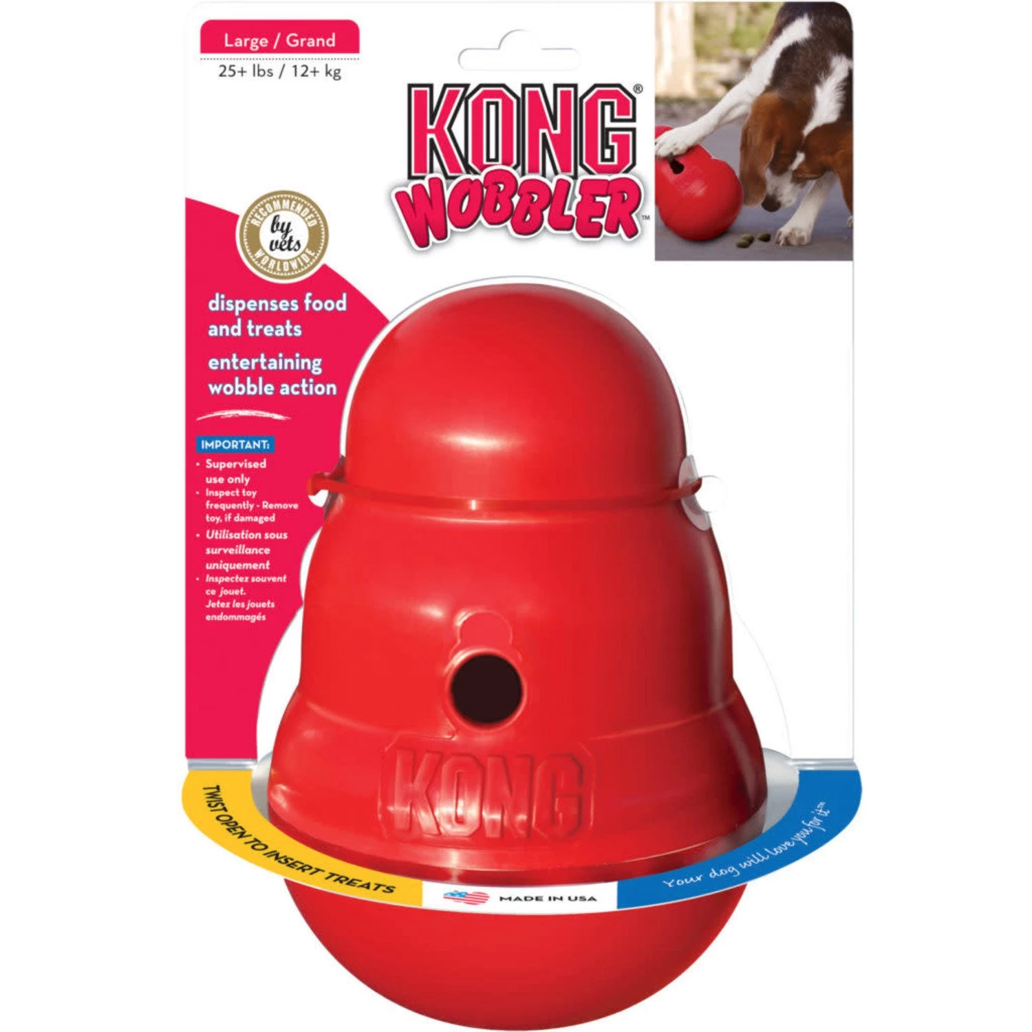 Kong Kong Wobbler Rood 3 Kong Kong Wobbler Rood - Afbeelding 3