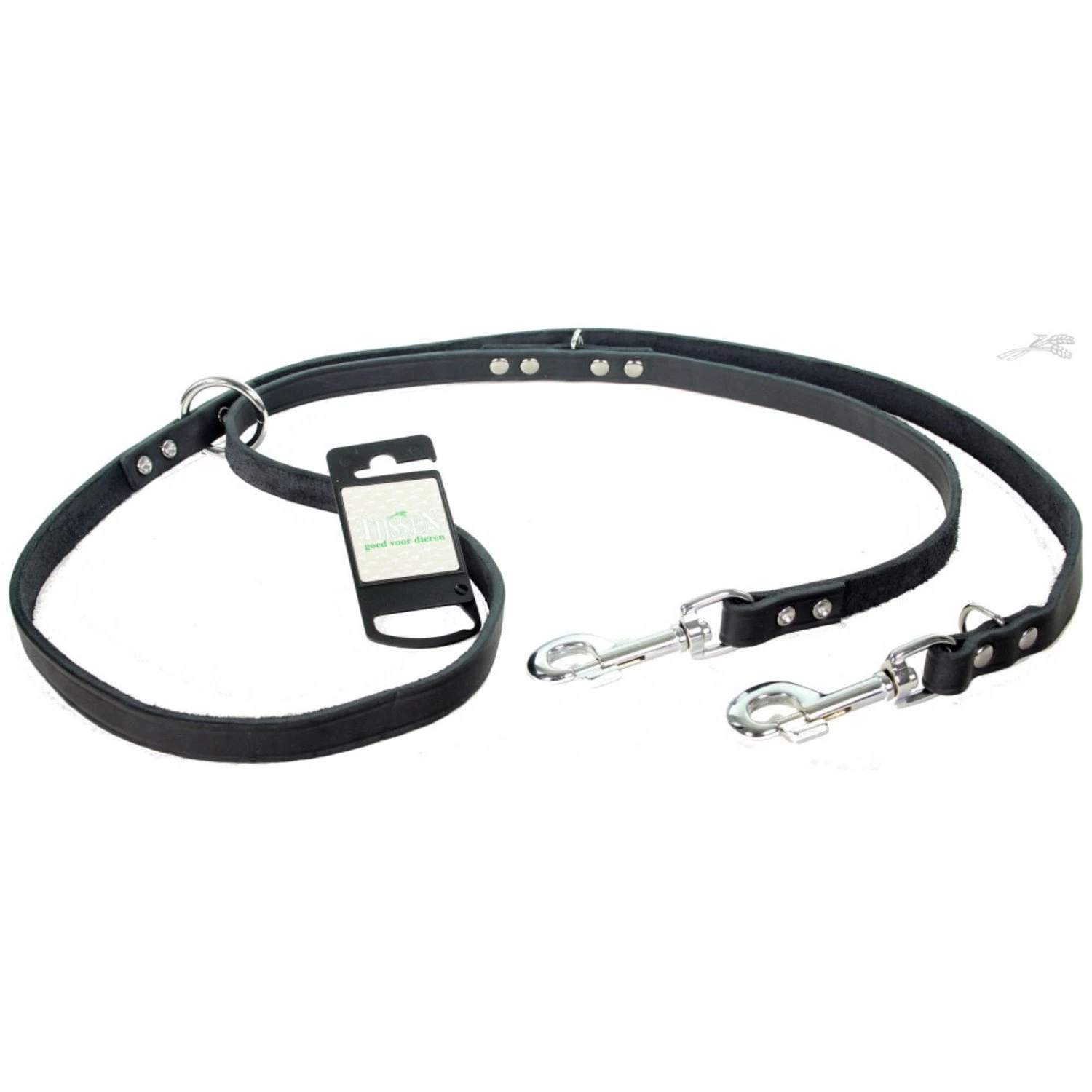 Tijssen Hondenriem Multi Vetleer Zwart 2 Tijssen Hondenriem Multi Vetleer Zwart - Afbeelding 2