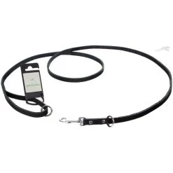 Tijssen Hondenriem Vario Vetleer Zwart